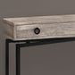 43" Brown And Black Cross Leg Console Table