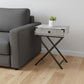 24" Black And Gray Wood And Metal End Table With Drawer