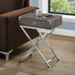 24" Black And Gray Wood And Metal End Table With Drawer