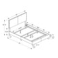 Brown Solid and Manufactured Wood Full Upholstered Faux Leather Bed Frame