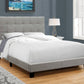 Gray Solid and Manufactured Wood Full Upholstered Linen Bed Frame