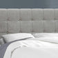 Beige Full Tufted Upholstered Bed Frame