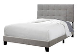 Beige Full Tufted Upholstered Bed Frame