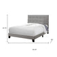 Beige Full Tufted Upholstered Bed Frame