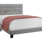 Gray Queen Tufted Upholstered Bed Frame
