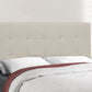 Beige Full Tufted Upholstered Bed Frame