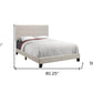 Beige Full Tufted Upholstered Bed Frame