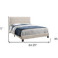 Gray Queen Tufted Upholstered Bed Frame