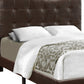 Beige Full Tufted Upholstered Bed Frame