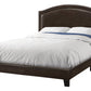 Gray Solid Wood Queen Upholstered Linen Bed Frame with Nailhead Trim