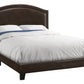 Gray Solid Wood Queen Upholstered Linen Bed Frame with Nailhead Trim
