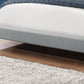 Gray Solid Wood Queen Upholstered Linen Bed Frame with Nailhead Trim