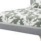 White Solid Wood Queen Upholstered Linen Bed Frame
