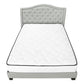 Light Gray and Gray Wood Tufted Upholstered Queen Bed Frame with Nailhead Trim