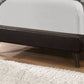 Brown Twin Tufted Upholstered Faux Leather Bed Frame