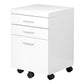 25" White Particle Board Filing Cabinet With Drawers
