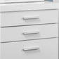 25" White Particle Board Filing Cabinet With Drawers