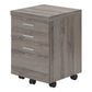 25" Gray Particle Board Filing Cabinet With Drawers