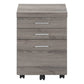 25" Gray Particle Board Filing Cabinet With Drawers