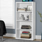 White Wood Adjustable Four Tier Bookcase