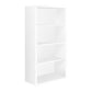 48" Taupe Distressed Wood Adjustable Four Tier Bookcase
