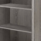 White Wood Adjustable Four Tier Bookcase
