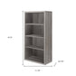White Wood Adjustable Four Tier Bookcase
