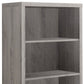 48" Taupe Distressed Wood Adjustable Four Tier Bookcase