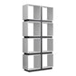 71" White Wood Eight Tier Cube Bookcase