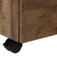 25" Brown Particle Board and Wood Filing Cabinet With Drawers