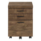25" Brown Particle Board and Wood Filing Cabinet With Drawers