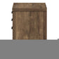 25" Brown Particle Board and Wood Filing Cabinet With Drawers