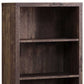 48" Taupe Distressed Wood Adjustable Four Tier Bookcase