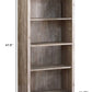 White Wood Adjustable Four Tier Bookcase