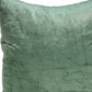 18" X 7" X 18" Transitional Green Solid Pillow Cover With Poly Insert