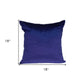 18" X 7" X 18" Transitional Royal Blue Solid Pillow Cover With Poly Insert