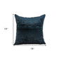 18" X 7" X 18" Transitional Dark Blue Solid Pillow Cover With Poly Insert