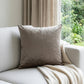 18" X 7" X 18" Transitional Taupe Solid Pillow Cover With Poly Insert