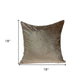 18" X 7" X 18" Transitional Taupe Solid Pillow Cover With Poly Insert
