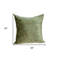 18" X 7" X 18" Transitional Olive Solid Pillow Cover With Poly Insert