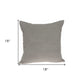 18" X 7" X 18" Transitional Gray Solid Pillow Cover With Poly Insert