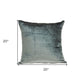 20" X 7" X 20" Transitional Charcoal Solid Pillow Cover With Poly Insert