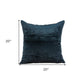 20" X 7" X 20" Transitional Dark Blue Solid Pillow Cover With Poly Insert