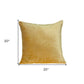 20" Yellow Cotton Blend Throw Pillow