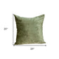 20" X 7" X 20" Transitional Olive Solid Pillow Cover With Poly Insert