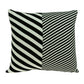 18" X 5" X 18" Transitional White & Black Pillow Cover With Poly Insert