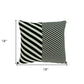 18" X 5" X 18" Transitional White & Black Pillow Cover With Poly Insert