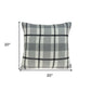 20" X 7" X 20" Transitional Tan & Grey Cotton Pillow Cover With Poly Insert