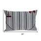 14" X 20" Gray Cotton Throw Pillow