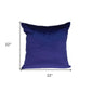 22" Royal Blue Cotton Blend Throw Pillow
